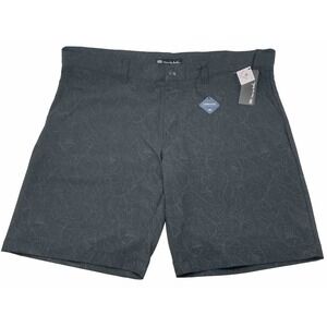 Travis Mathew Hybrid Golf Shorts Night Cat 1MZ209 Black Floral Print Mens 40 NWT